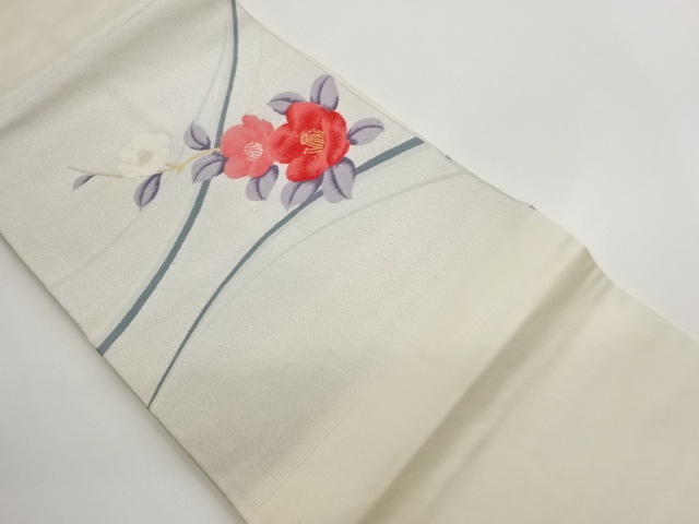 JAPANESE KIMONO / NAGOYA OBI / WOVEN CAMELLIA 